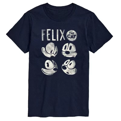 Мужская застиранная футболка с коротким рукавом и рисунком Felix Faces в тон