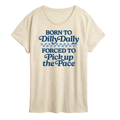 Женская футболка Born To Dilly Dally с коротким рукавом и рисунком birch
