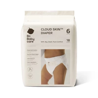 Подгузники bc babycare CLOUD SKIN макс. впитываемость, 18 шт