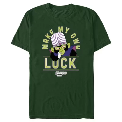 Мужская футболка Make My Own Luck зеленого цвета