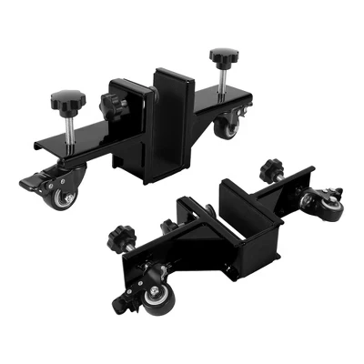Дверная тележка Heavy Duty - Комплект для установки дверей грузоподъемностью 750 фунтов из 2 упаковок, подходит для панелей 0-1-7 / 8 дюймов с запирающимися колесиками для строительства / реконструкции, черный