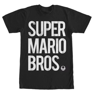 Мужская футболка Super Mario Bros черного цвета