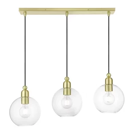 Люстра Livex Lighting Downtown на 3 лампы, латунная