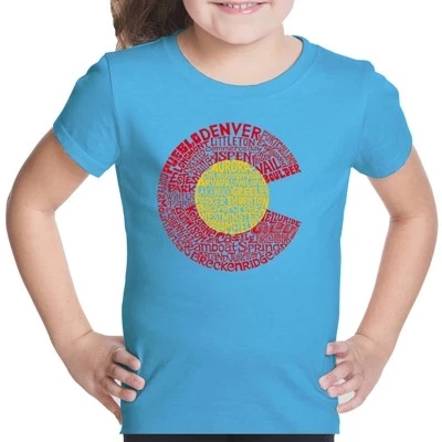 Футболка Colorado - Girl's Word Art бирюзового цвета