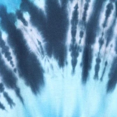 Женская ночная рубашка - пижама Henley Oversize с длинным рукавом синего цвета - tie dye swirl