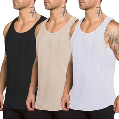 Мужская майка из трех частей Soft Performance Boxing Gym Shirts Простая футболка для тренировки мышц