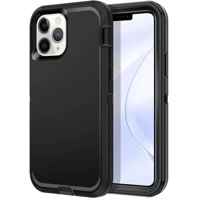 Чехол, совместимый с iPhone 11 Pro - Трехслойная сверхпрочная защита черного цвета