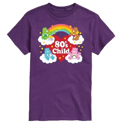 Мужская футболка Care Bears «Ребенок 80-х», фиолетовая