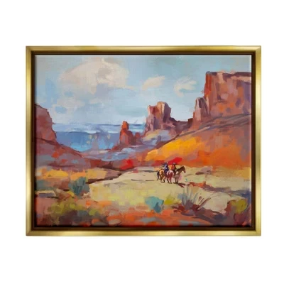 Настенное панно Stupell «Canyon Cowboys», золотистое