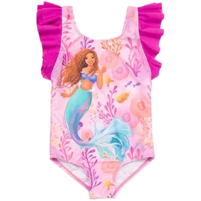 Детский слитный купальник Little Mermaid Ariel UV50+, розовый