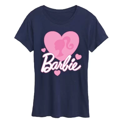 Женская футболка Barbie Logo Love Hearts, синяя