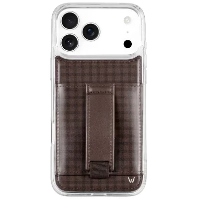Чехлы Чехол для телефона Samsung S25 Ultra с бумажником и ремешком для пальцев cafe gingham