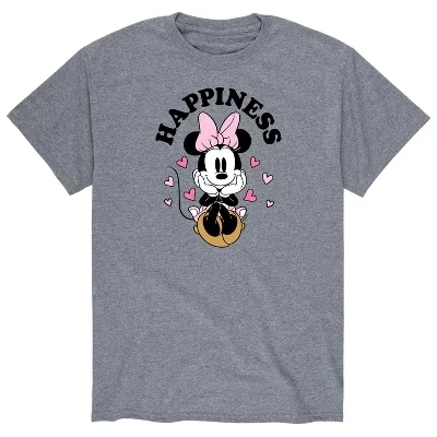Мужская футболка с коротким рукавом Happiness Minnie с графическим рисунком athletic heather