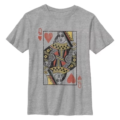 Футболка с надписью Boy's Lost Gods Heart Queen Card, спортивная хизер