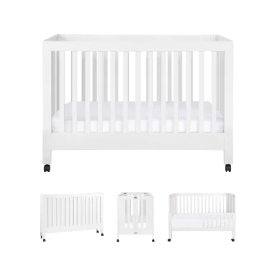 Складная кроватка Babyletto Maki с конвертером, белая