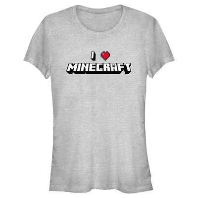Женская футболка Minecraft I Heart, меланж