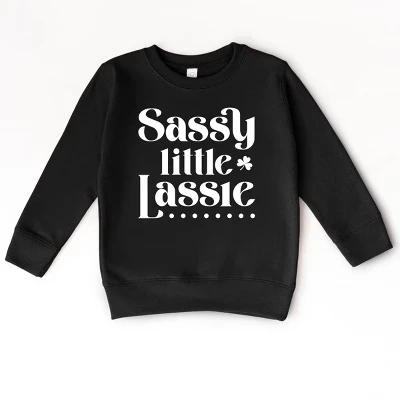 Стильная толстовка для малышей Sassy Little Lassie черного цвета