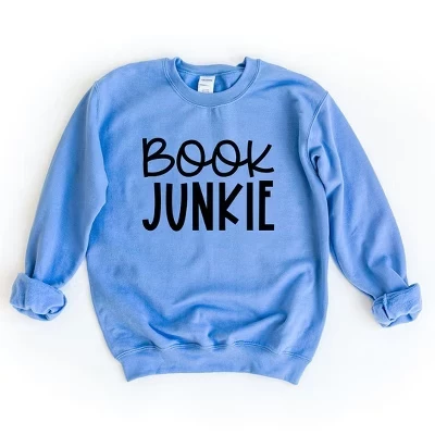 Женская толстовка с рисунком Book Junkie blue
