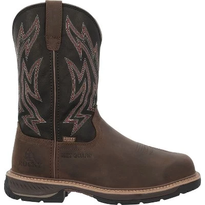Мужчины Rocky Ride ВСТРЕТИЛИСЬ С охранником Western Boot brown