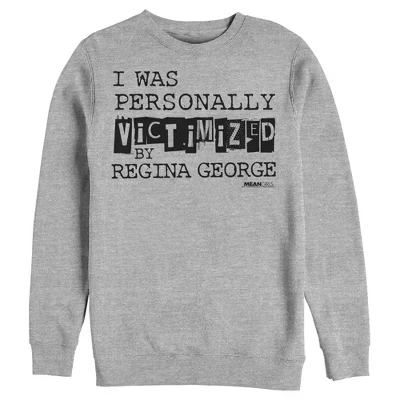 Мужской свитшот Mean Girls «Жертва Реджины Джордж», серый