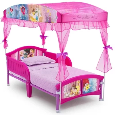 Кровать для малышей Delta Children Disney Princess с балдахином, с принцессами