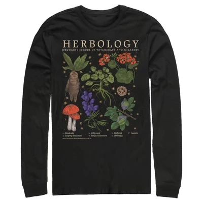 Мужской лонгслив Harry Potter Herbology, черный