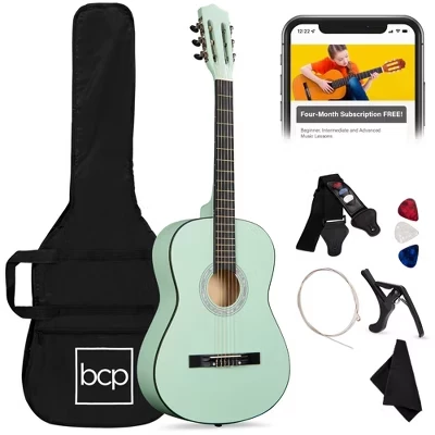 Акустическая гитара Best Choice Products 38″ набор, зеленая