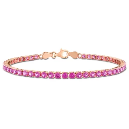 Женский браслет Everly Jewelry с розовыми сапфирами