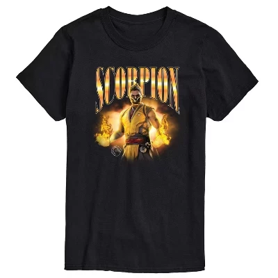 Мужская футболка Scorpion Bootleg с коротким рукавом и графическим принтом, черная