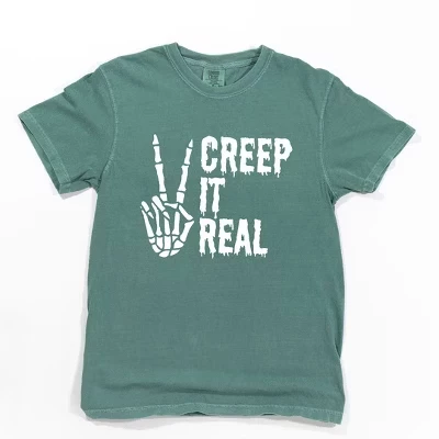 Женская крашеная футболка Creep It Real Peace с коротким рукавом для одежды