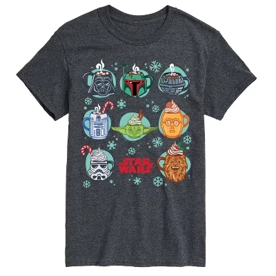 Мужская футболка Star Wars «Рождество», серая меланжевая