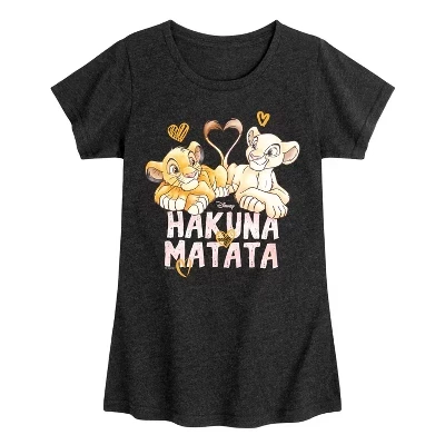 Футболка для девочек The Lion King Heart Tails, черная