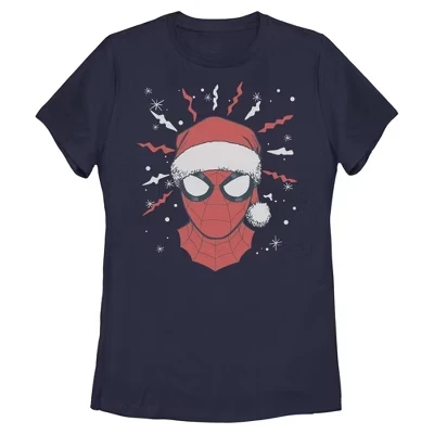 Женская футболка Marvel Christmas Senses Tingling темно-синего цвета
