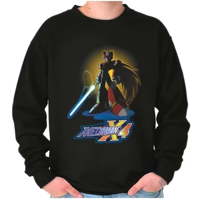 Мужская или женская толстовка Mega Man X4 Zero Blade Z-Saber лицензионного черного цвета