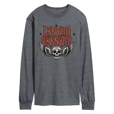 Мужской лонгслив Lynyrd Skynyrd Skull Wings, угольно-серый