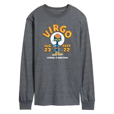 Мужская футболка с длинным рукавом Virgo с графическим рисунком heather charcoal