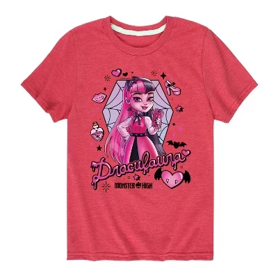 Детская футболка Monster High Дракулаура, красная