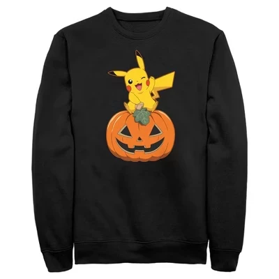 Мужской свитшот Pokemon Пикачу-фонарь, черный
