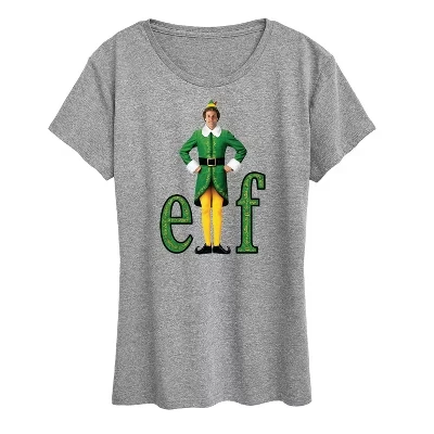 Женская футболка с коротким рукавом ELF - Christmas With Buddy с графическим рисунком