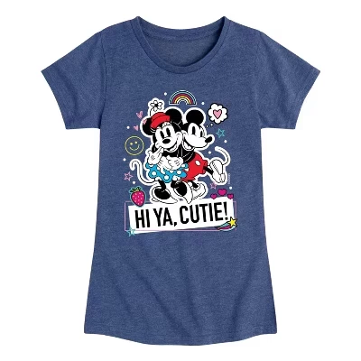 Футболка для девочек Disney Mickey Minnie, синяя