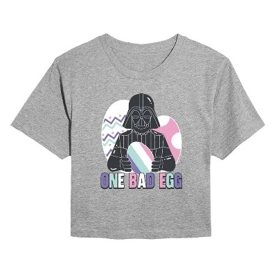 Женская укороченная футболка STAR WARS Vader, серая
