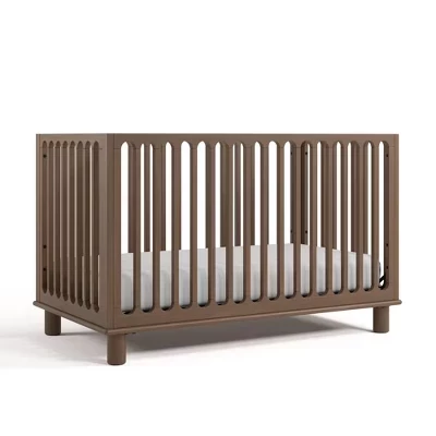 Кроватка Storkcraft Sicily Deluxe 3-в-1 с бортиком, ореховая