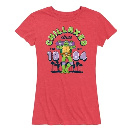 Women's -  - Chillaxed Since 84 Short Sleeve Graphic T-Shirt heather red