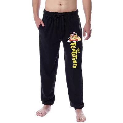 Мужские винтажные пижамные брюки Sleep Jogger с героями мультфильмов для бега трусцой Черный черный