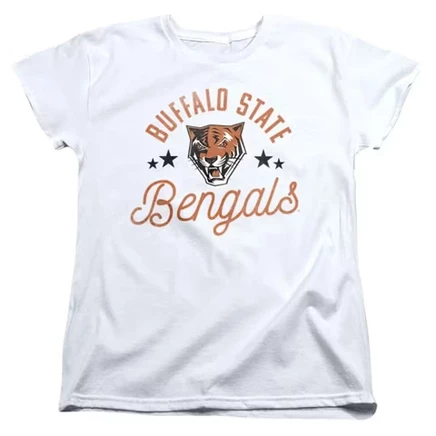 Женская футболка Buffalo State College Bengals белого цвета