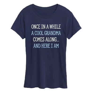 Женская футболка Cool Grandma Here I Am с коротким рукавом и графическим рисунком