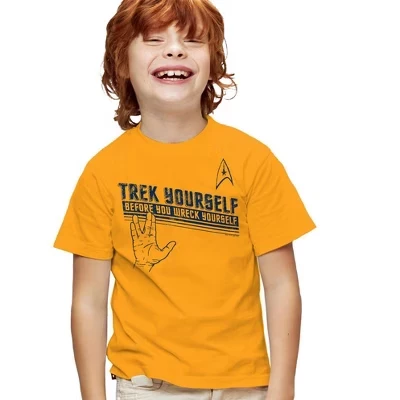 Футболка для мальчиков Trek Yourself золотистая gold