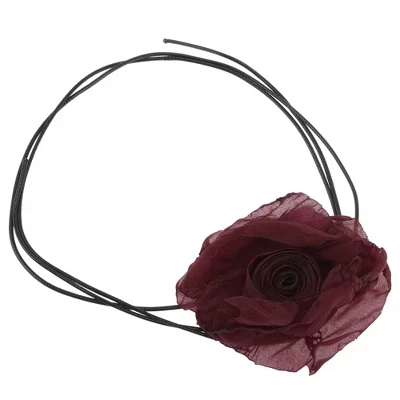 Чокер Unique Bargains регулируемый с рисунком сухой розы, красный