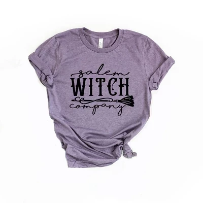 Женская футболка Salem Witch Company с коротким рукавом и рисунком фиолетового цвета