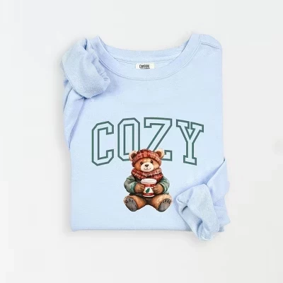 Женская легкая одежда, окрашенная в графический цвет толстовка Cozy Bear hydrangea